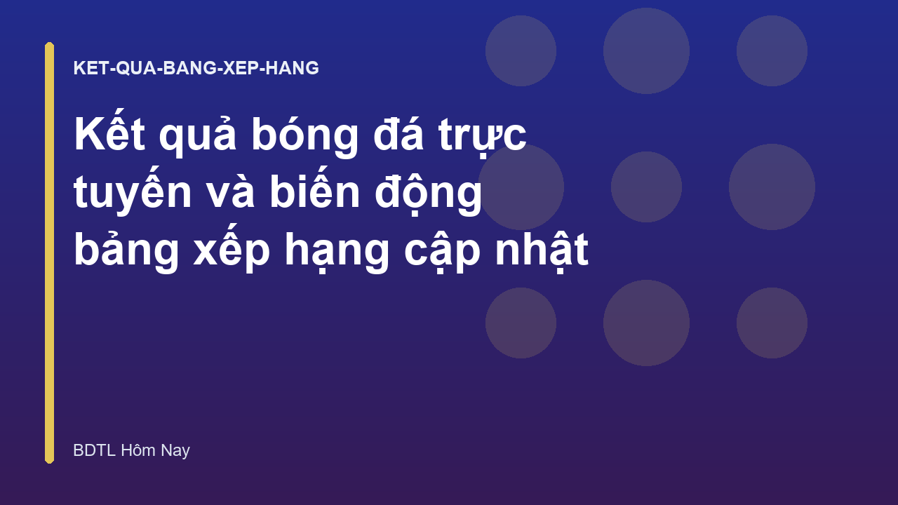 Read more about the article Kết quả bóng đá trực tuyến và biến động bảng xếp hạng cập nhật