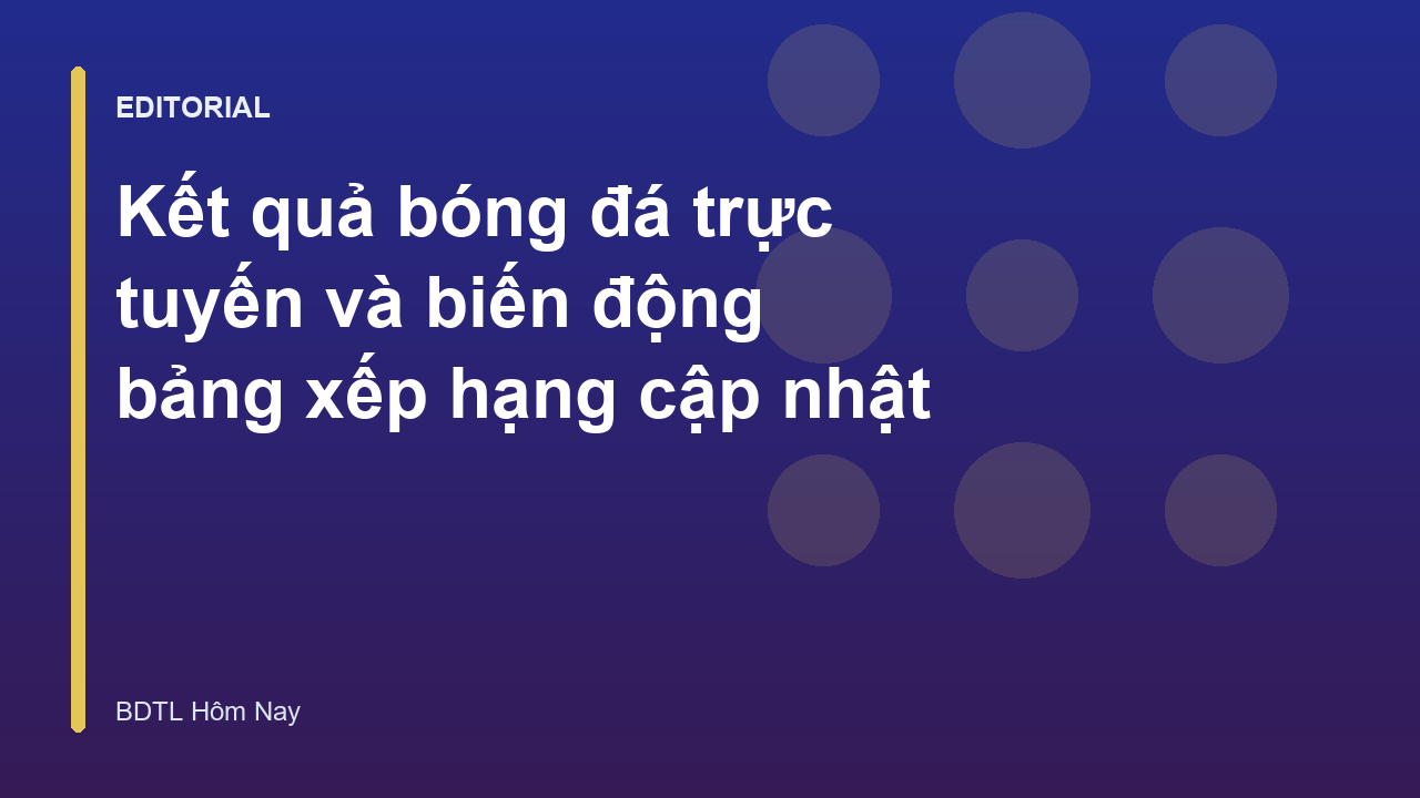 Bảng xếp hạng bóng đá trực tuyến